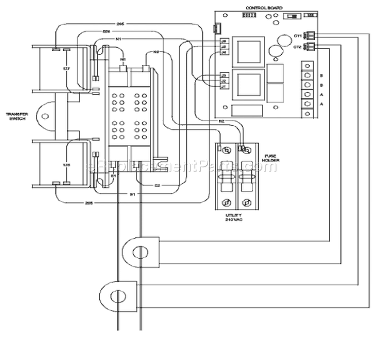 Page B Diagram and Parts List for 071037-0  Briggs and Stratton Generator